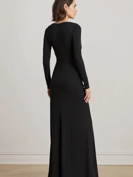 Lauren Ralph Lauren sukienka maxi rozkloszowana czarny