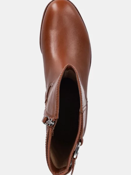Кожаные ботинки Lauren Ralph Lauren коричневые