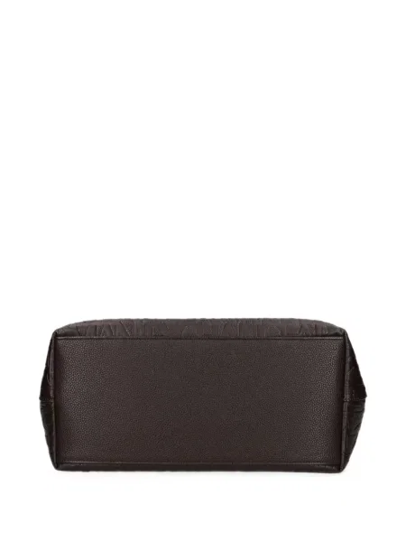Geantă shopper Armani Exchange cu autograf maro