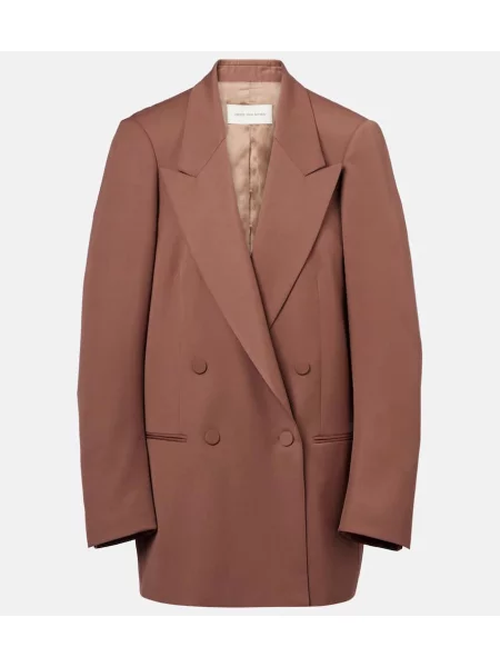 Sacou Dries Van Noten de lână maro