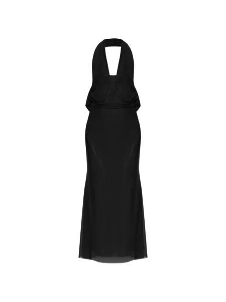 Rochie midi Bond Eye până la genunchi cu gât halter de costum negru
