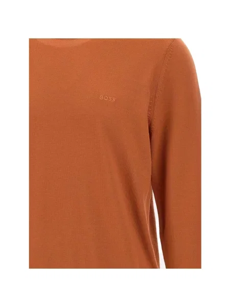 Sweter Hugo wełniany brązowy