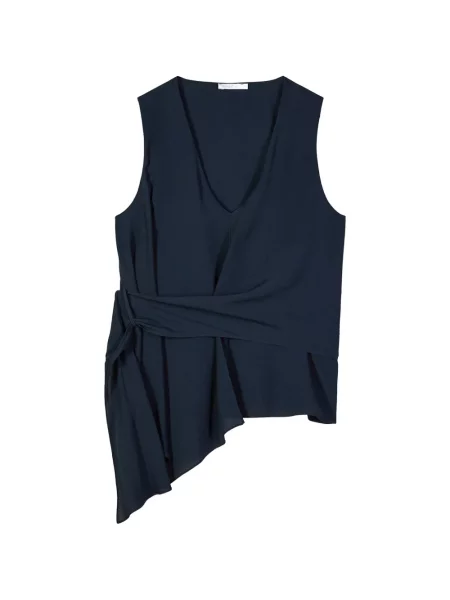 Top Patrizia Pepe asimetric drapat albastru