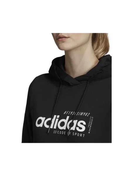 Hanorac cu glugă Adidas negru