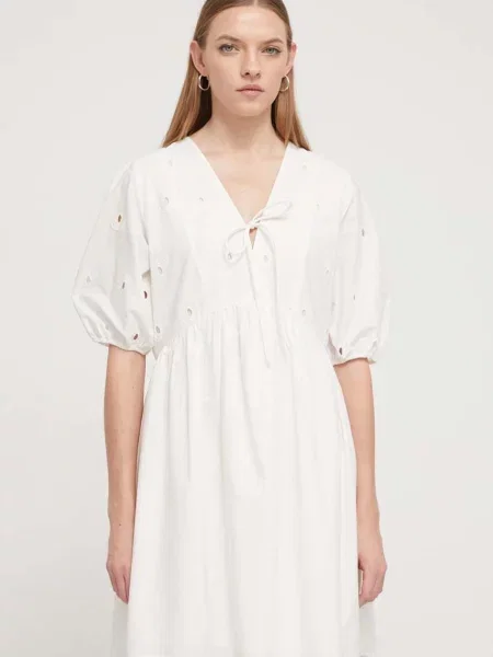 Сукня Desigual mini розкльошена бежевий