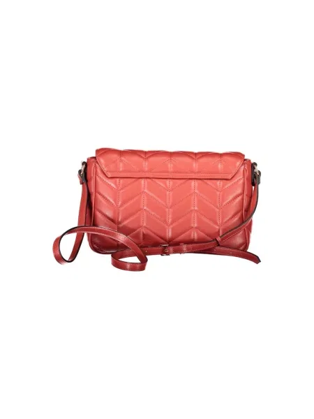 Lniana torebka crossbody Valentino By Mario Valentino pikowana czerwona