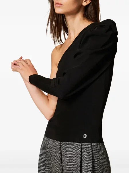 Top Twinset cu un umăr gol negru