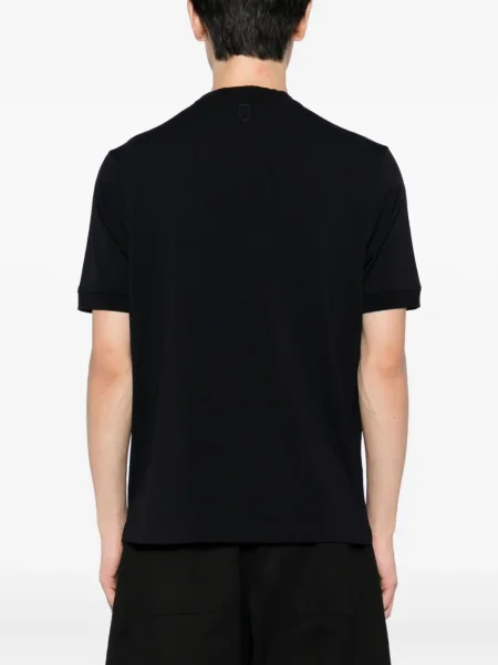 Tricou Canali de lână negru