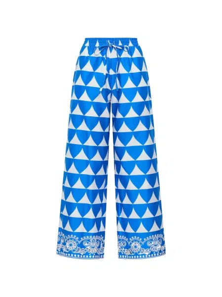 Pantaloni Maliparmi cu imagine albastru