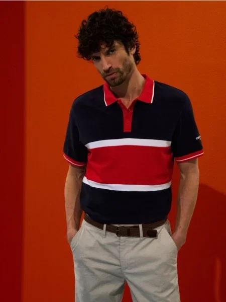 Sinsay polo tričko námořnická modrá