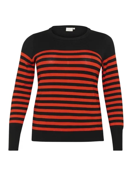 KAFFE CURVE Svetr Lizzy krvavě červená černá