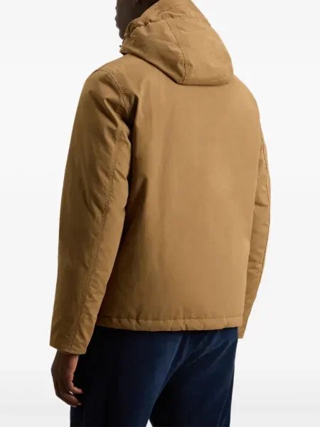 Geacă Woolrich cu glugă maro