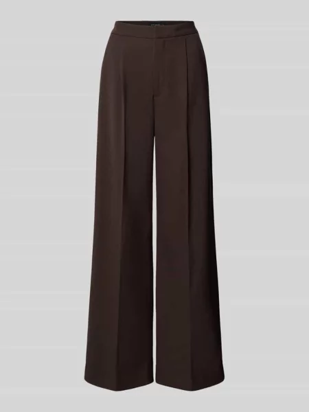 Spodnie garniturowe o kroju relaxed fit z dodatkiem model TAILOR' Cph Muse brązowe