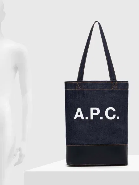 Сумка A.P.C. tote axel синій
