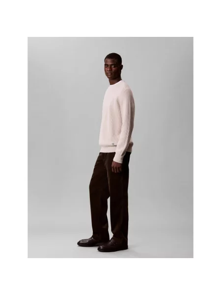 Nohavice Calvin Klein Jeans hnedá