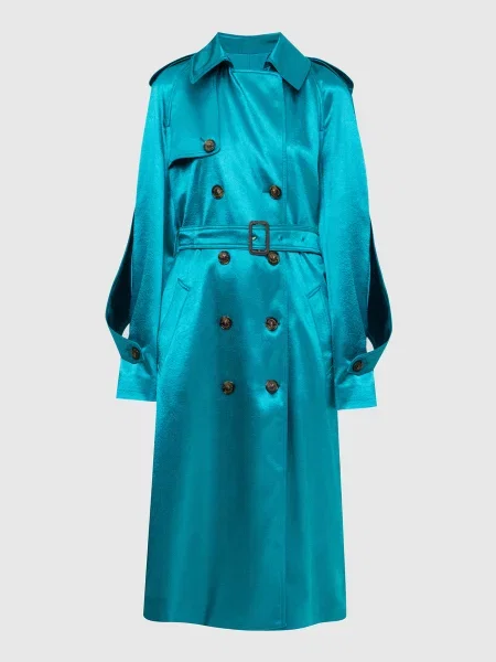 Двобортний тренч Alexandre Vauthier блакитний