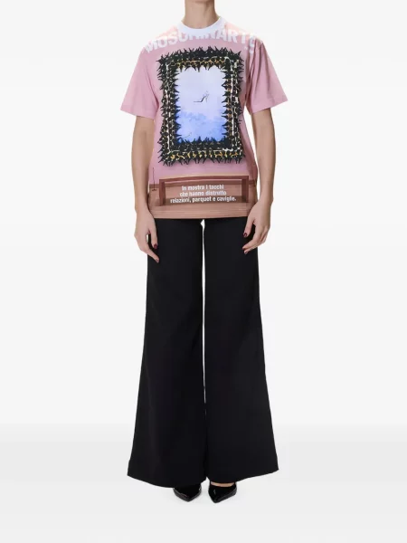 Tricou Moschino cu imagine roz