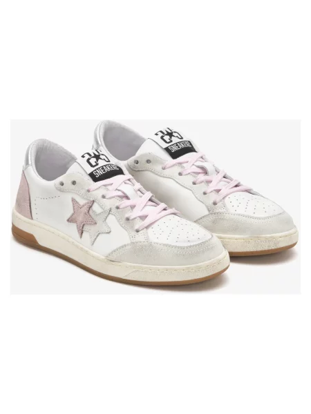 Sneakersy 2star zamszowe białe
