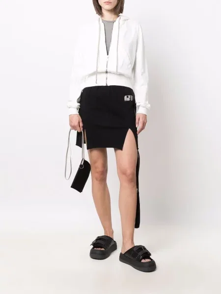 Raštuotas sijonas Rick Owens Drkshdw juoda