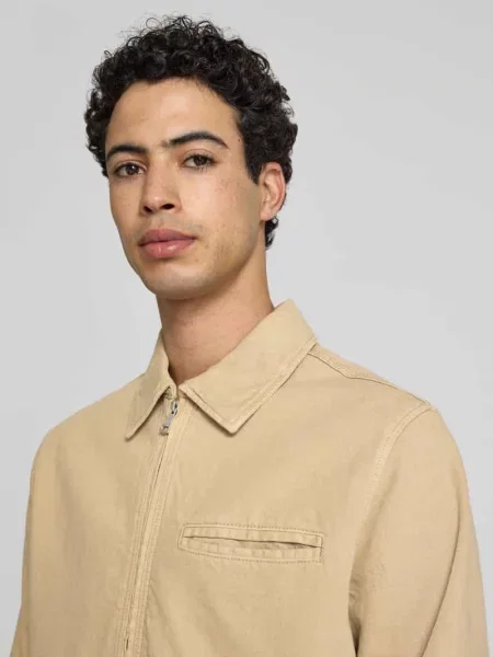 Kurtka z dwukierunkowym zamkiem błyskawicznym Jack & Jones beżowa