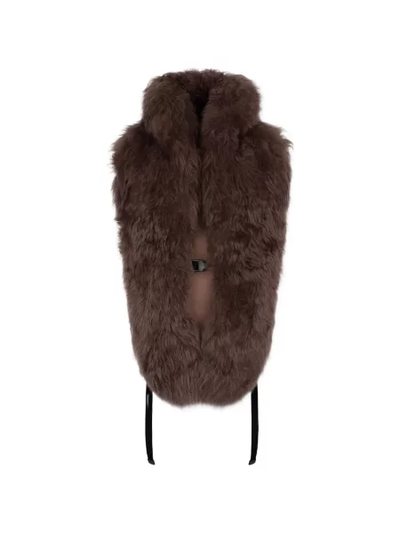 Vestă Dsquared2 cu blană maro