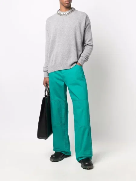 Дълго пуловер Jil Sander сиво