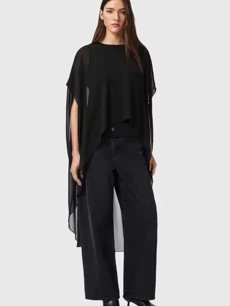 AllSaints bluză JAMIE negru