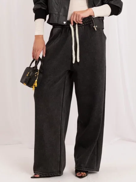 Hlače Italy Moda crna