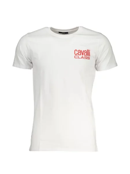 Tricou Cavalli Class cu imagine alb