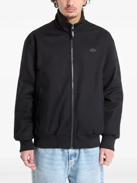 Τρέξιμο fleece μπλούζα Adidas με λαιμόκοψη v μαύρο