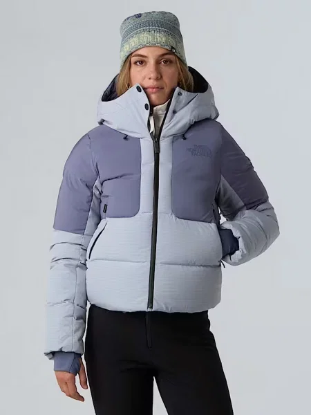 Зимова куртка The North Face сіро-синій поліестер/інші матеріали синя