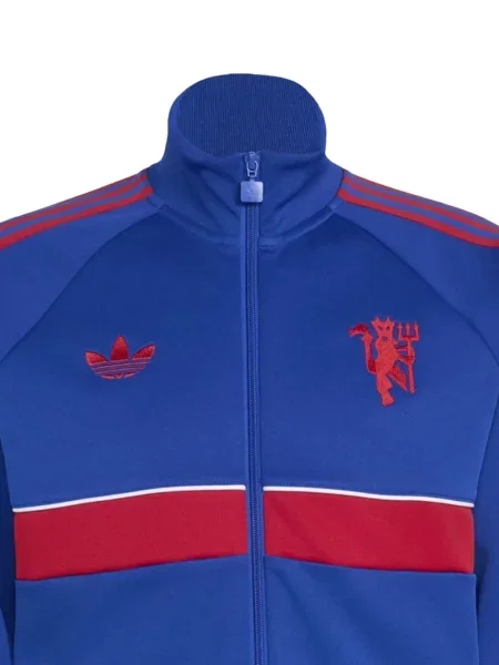 Geacă Adidas cu broderie alergare albastru