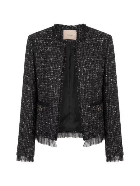 Geacă Twinset tricotate negru