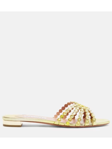 Sandale Aquazzura din piele galben
