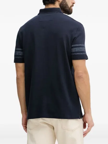 Tricou polo Guess cu dungi albastru