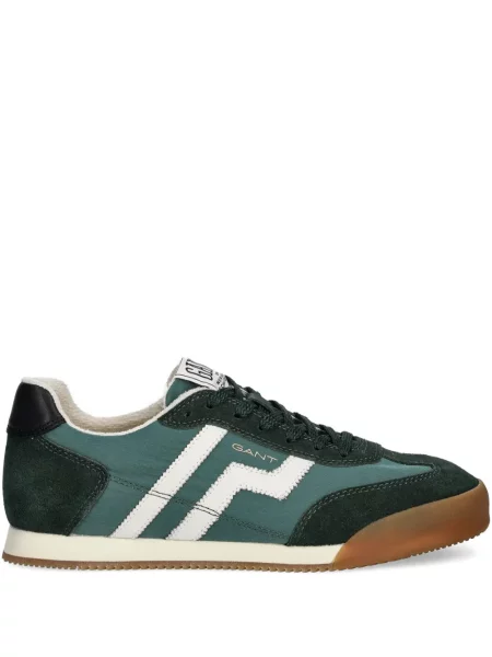Sneakerși Gant din piele de căprioară cu dungi verde