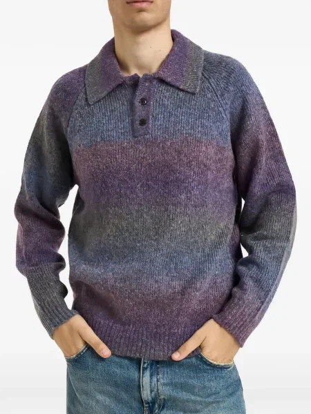 Tricou polo Les Deux tricotate violet