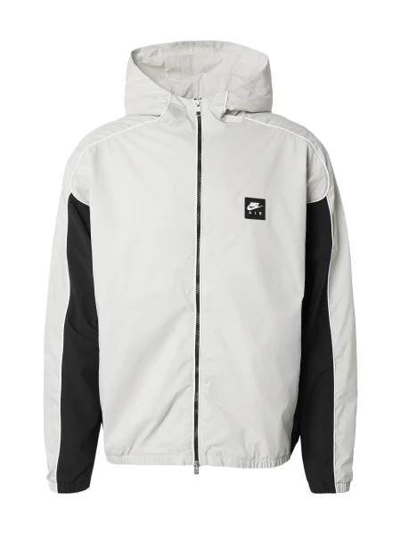 Nike Sportswear Prehodna jakna AIR svetlo siva črna