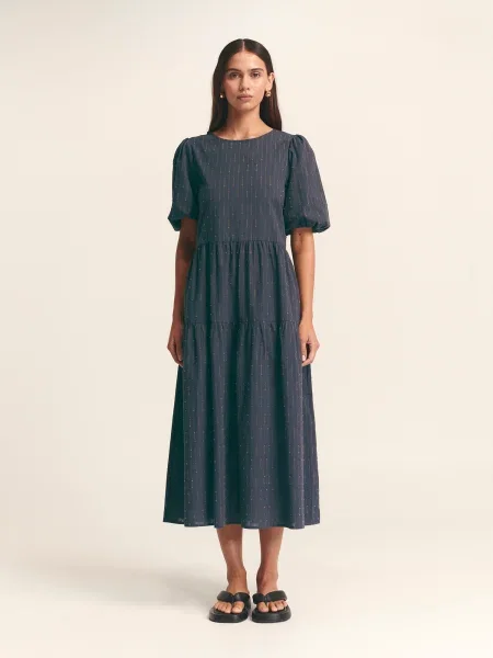 St MRLO Rochie Sitia bleumarin / deschis maro