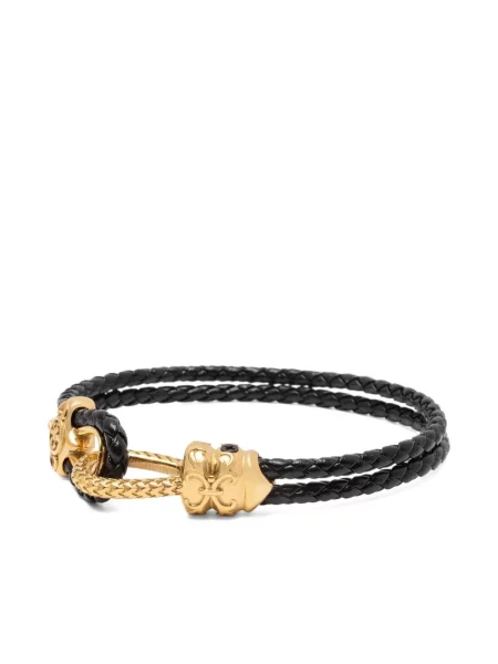 Кожена гривна Nialaya Jewelry черно