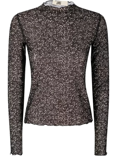 Top Knwls z dżerseju czarny