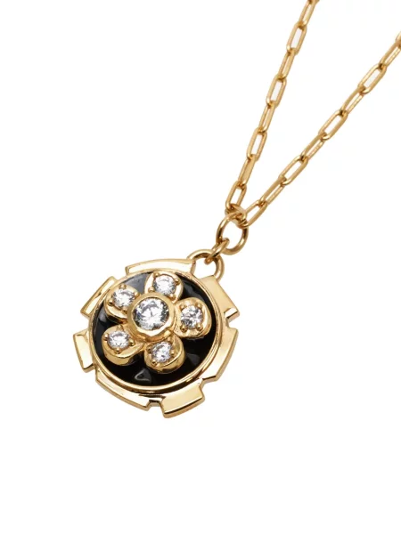Pandantiv Ferragamo cu model floral auriu
