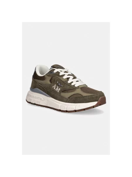 Sneakersy Aeronautica Militare zielone