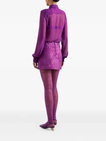 Fusta mini Dolce & Gabbana din jacard violet