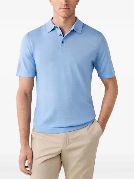 Scurt tricou polo Hackett London albastru