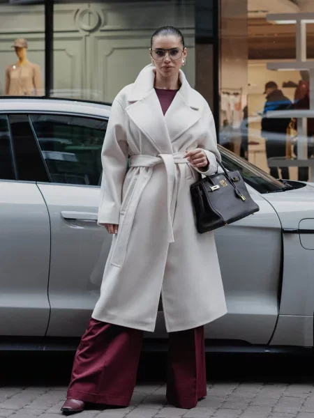 Пальто Jadone Fashion Palto_Selin_molochny молочний вовна/поліестер