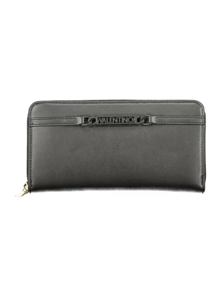 Lniany portfel Valentino Bags czarny