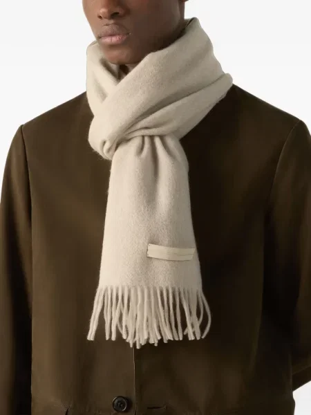 Fular Zegna din cașmir alb