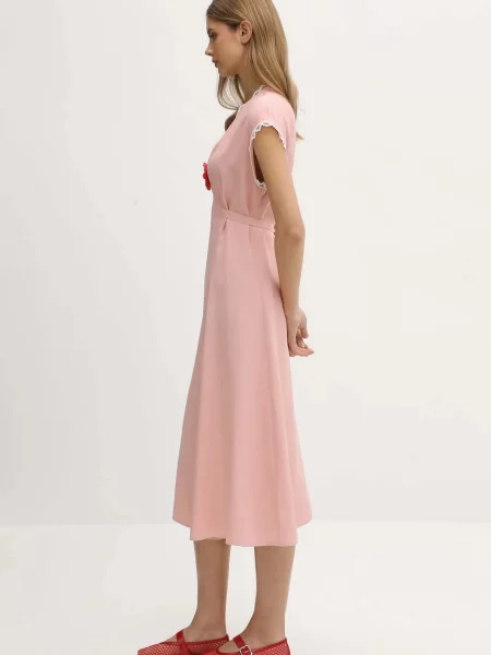 Сукня з The Sleeper midi пряма рожевий