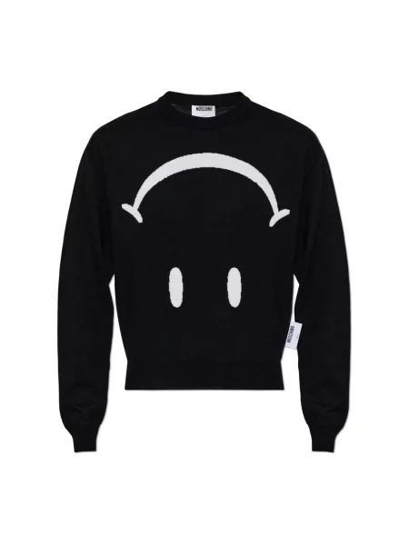 Sweter Moschino wełniany czarny